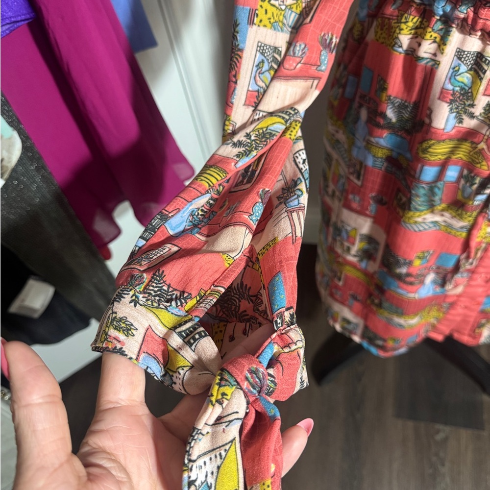 VINTAGE. Yumi Kim Multicolor Printed Dress - Picture 3 of 7